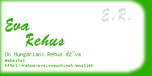 eva rehus business card